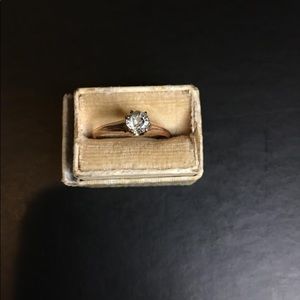 Vintage Real Diamond Gold Ring